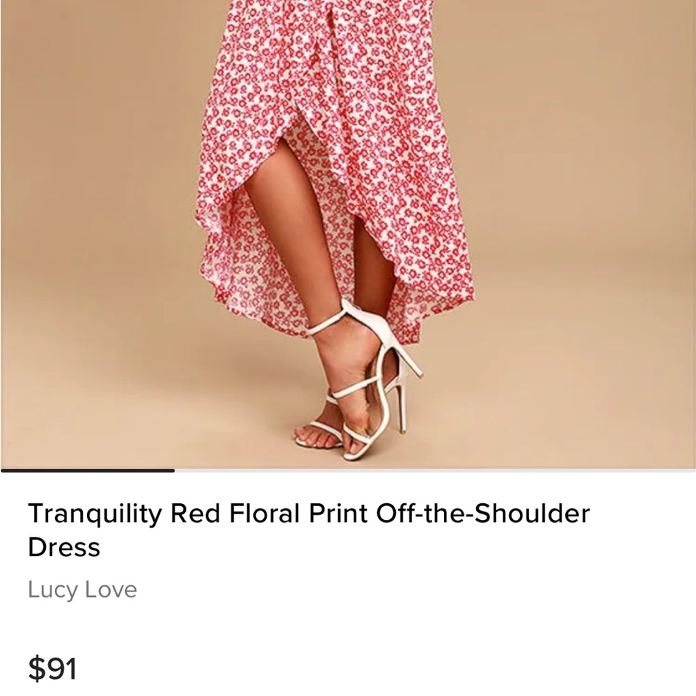 Lucy Love Red Floral High Low Dress - Picture 5 of 12